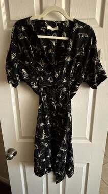 Anthropologie Moulinette Soeurs Many Folds Origami Print Silk Dress